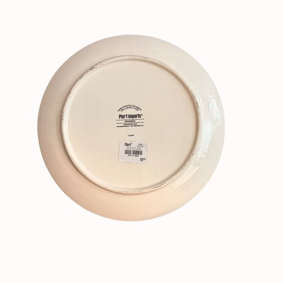 Pier 1 Imports Jolly Holiday Snowman Collection Dessert Plate Set of 2 Christmas - Picture 4 of 16